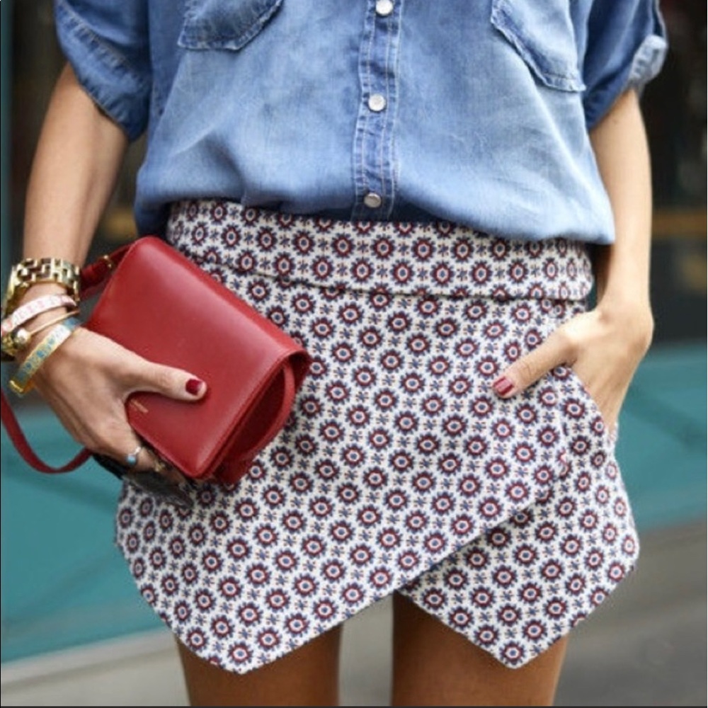 Zara Jacquard Skort Size XS